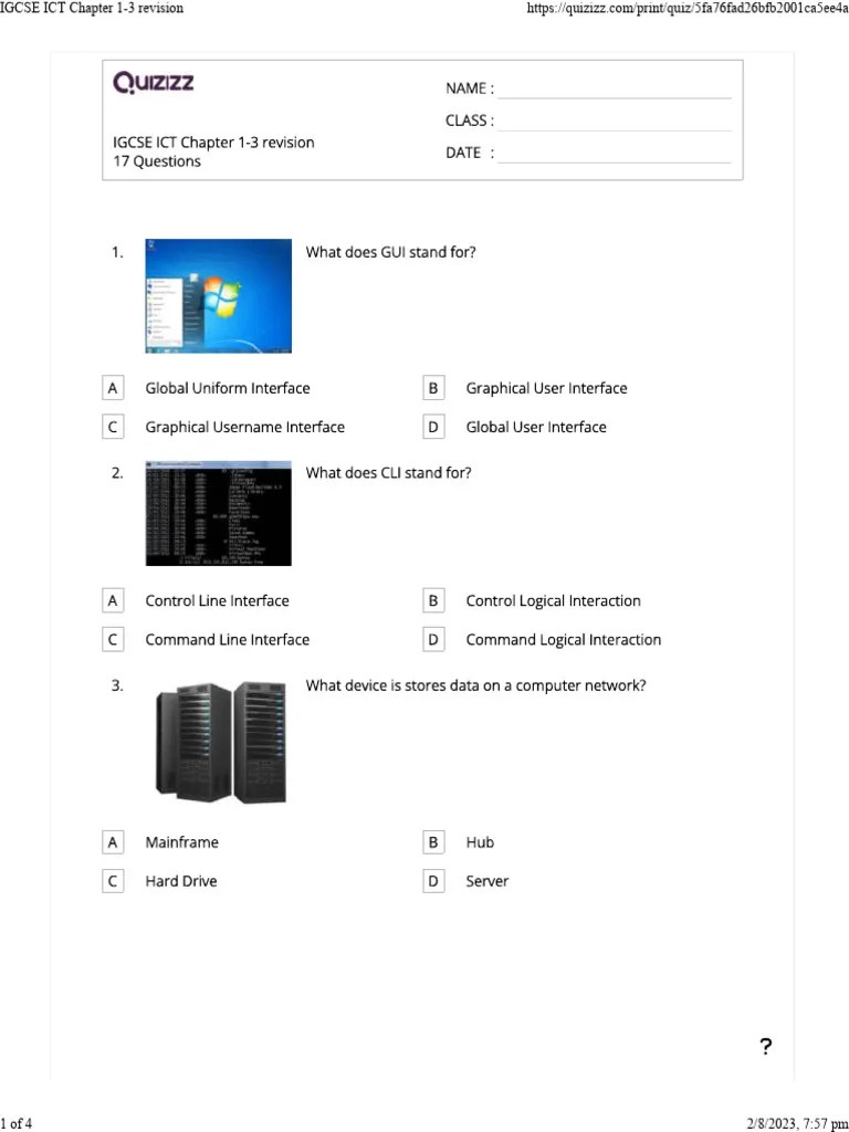 IGCSE ICT Chapter 1.1 | PDF | Computers | Technology & Engineering