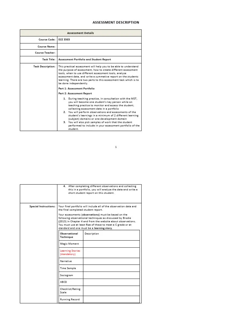 Assessment Rubric - TASK 2 | PDF | Educational Assessment | Critical ...