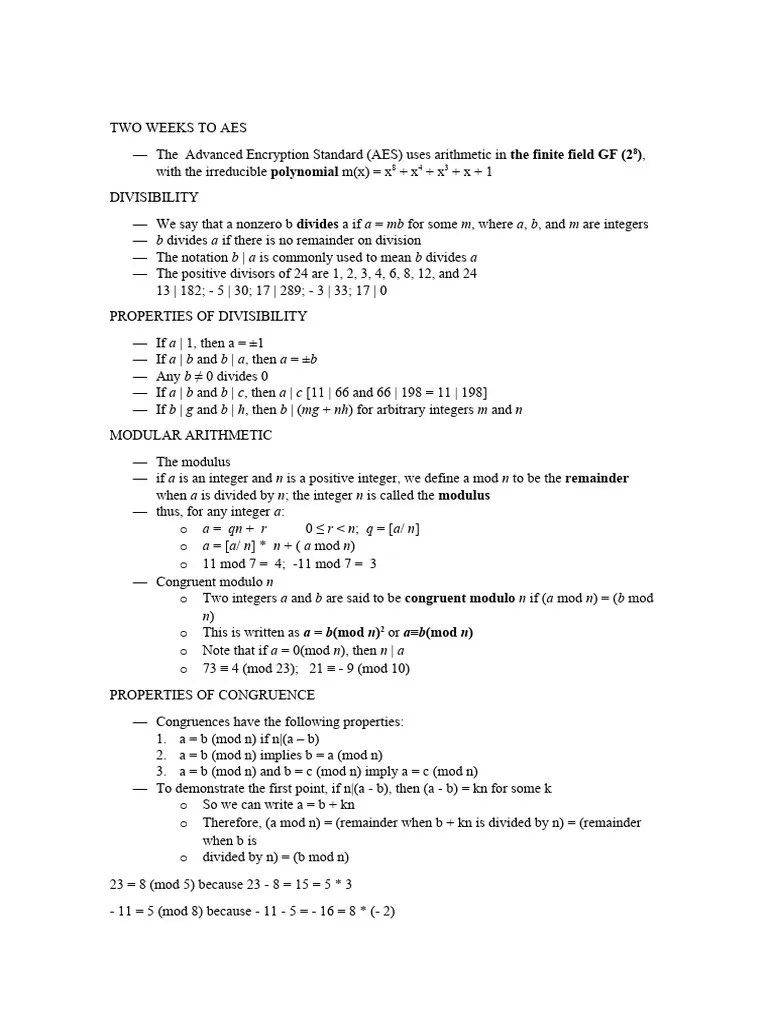 Cryptography Lecture 3 Notes | Download Free PDF | Ring Theory | Arithmetic