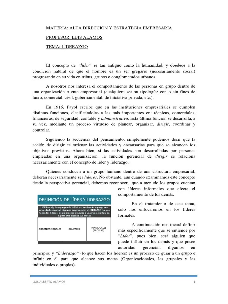 Liderazgo | PDF | Liderazgo | Las Emociones