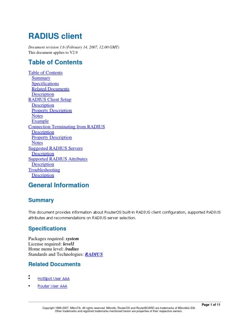 Aaa Radius | PDF | Radius | Information Age
