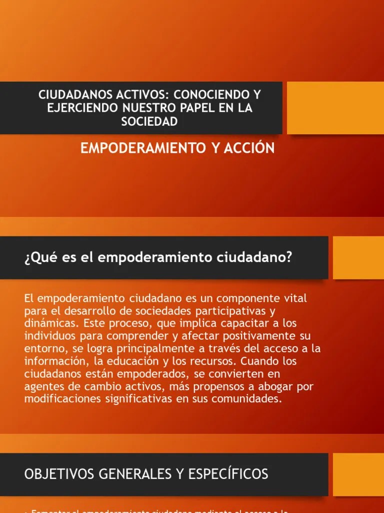 Empoderamiento Y Acción | PDF | Empoderamiento | Información