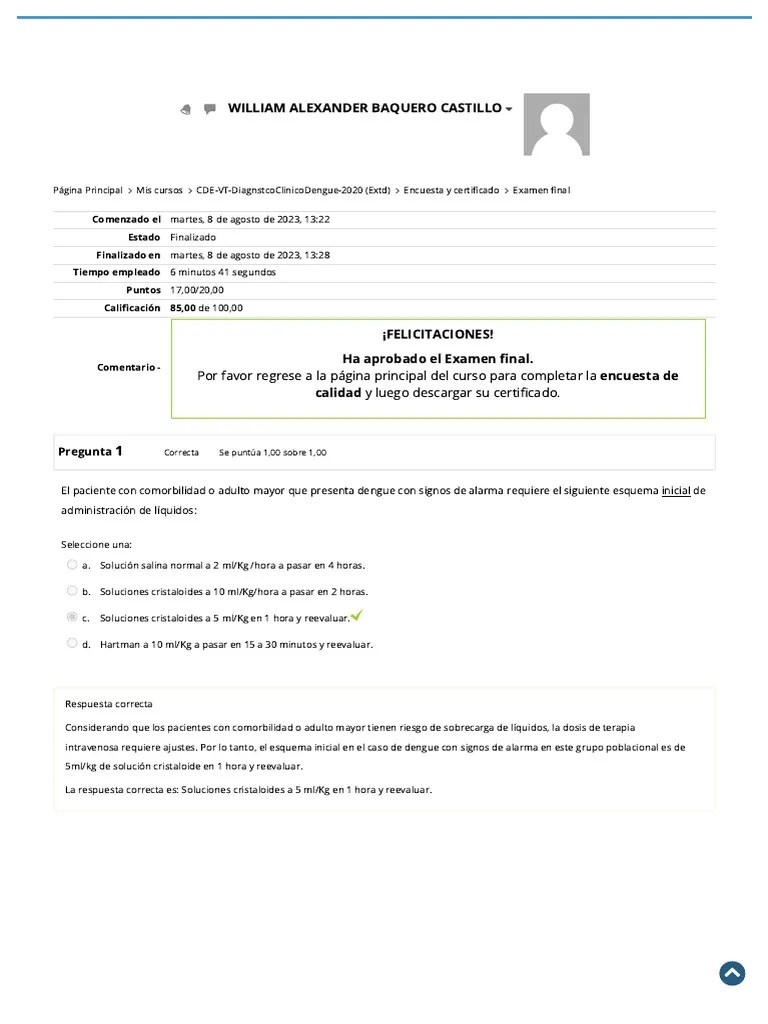 Examen Final - Revisión Del Intento | PDF | Epidemias | Especialidades Medicas