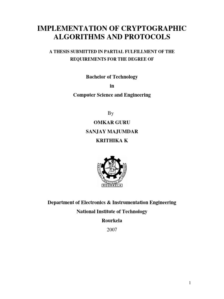 Implementation Of Cryptographic Algorithms And 4 | PDF | Cryptography ...