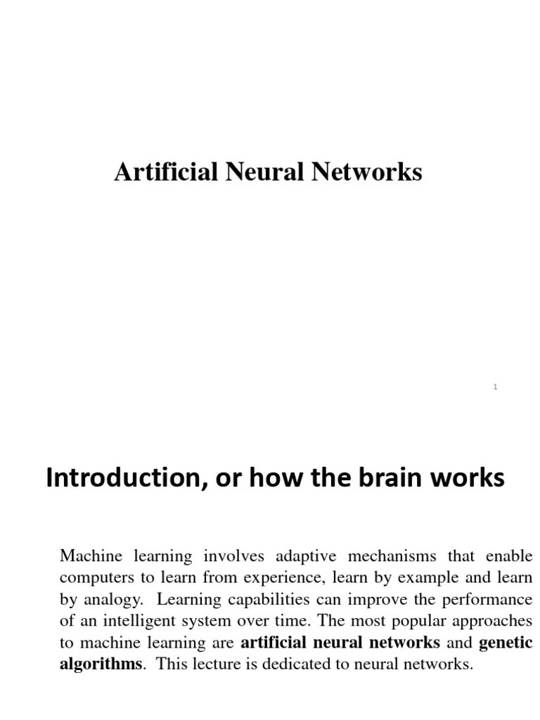Artificial Neural Network | Download Free PDF | Artificial Neural Network | Machine Learning