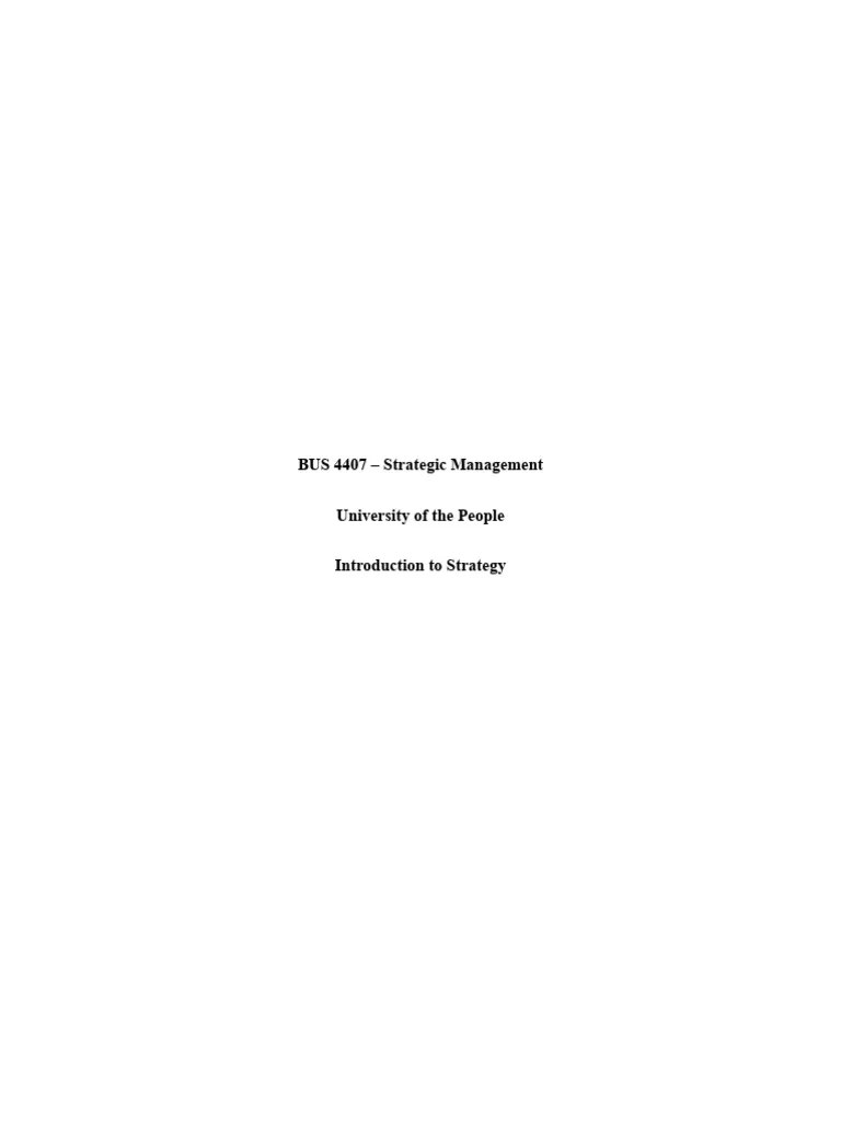 BUS 4407 Written Assignment Unit 1 | PDF | Strategic Management | Corporate Social Responsibility
