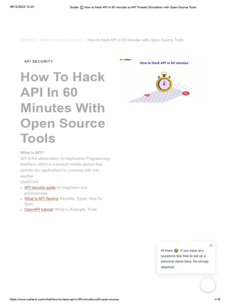How To Hack API In 60 Minutes Or API Threats Simulation With Open ...