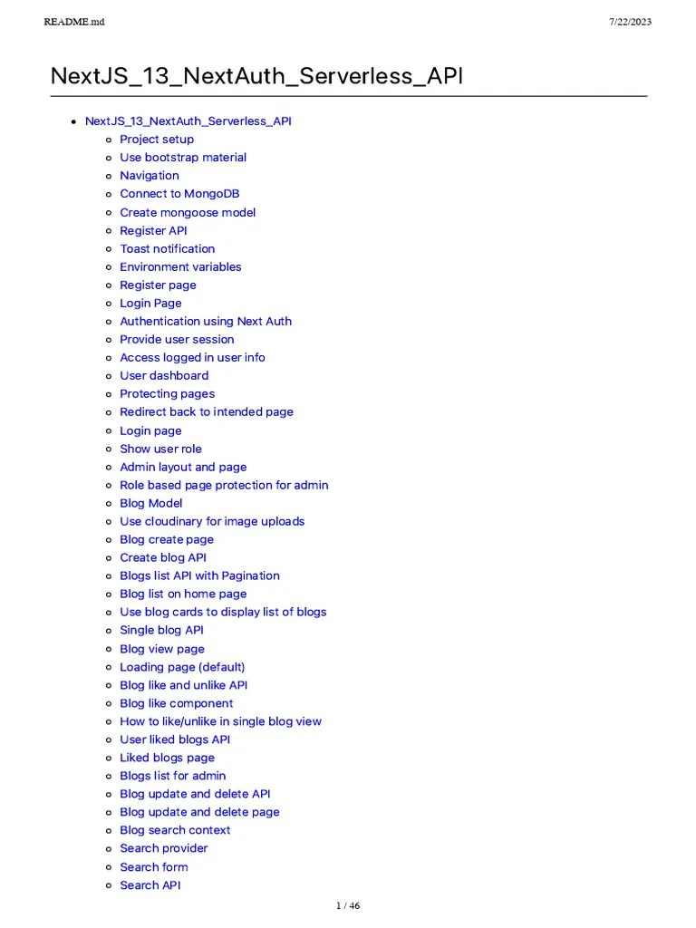 NextJs 13 NextAuth Serverless API | PDF | Software Development ...