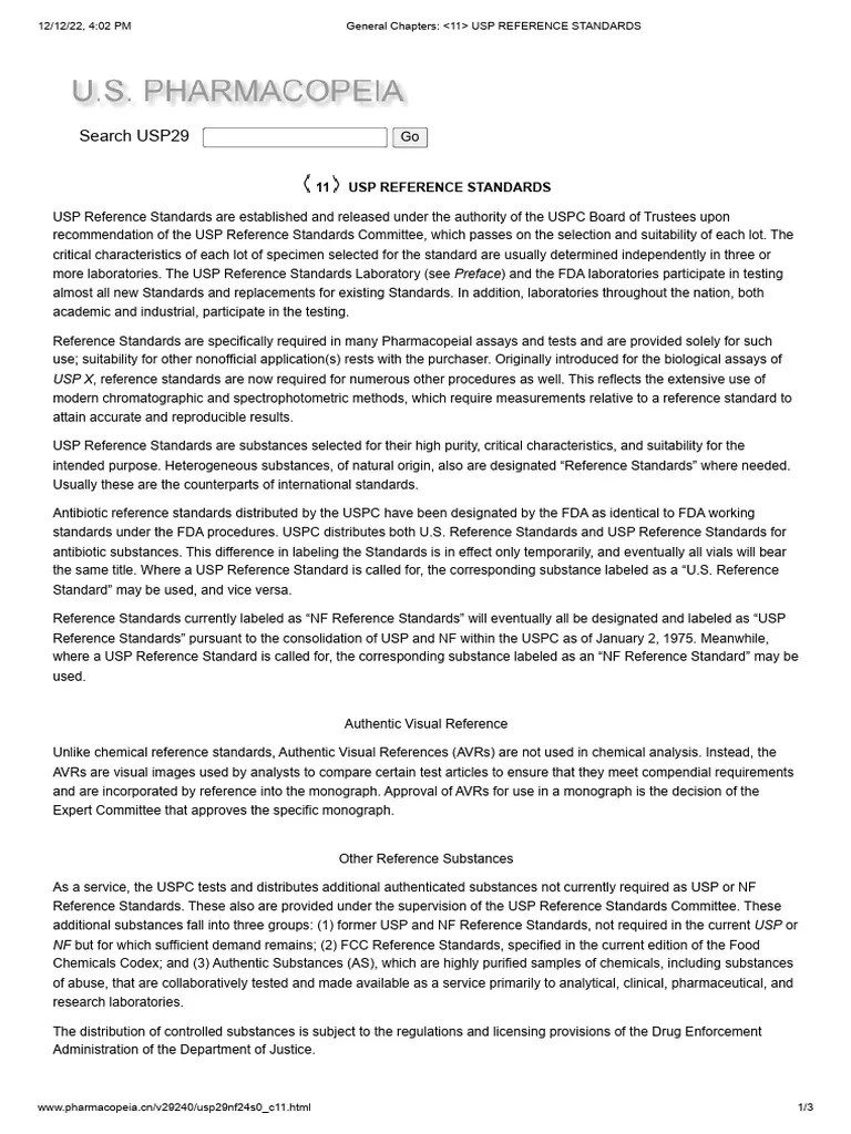 General chapters