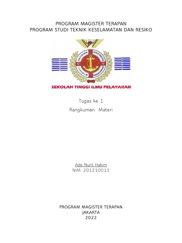 Tugas Rangkuman Materi - 1 - QHSE - 25.11.2022 - Health And Safety ...