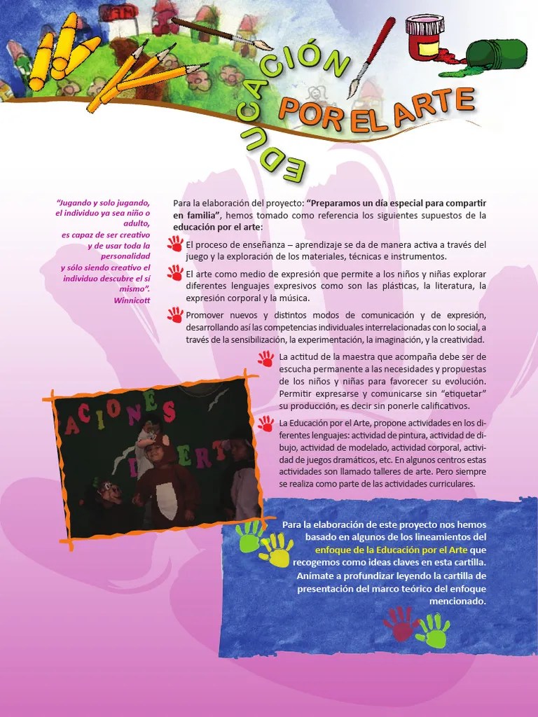 Proyecto Educación Por El Arte Para Niños | PDF | Aprendizaje | Las Emociones