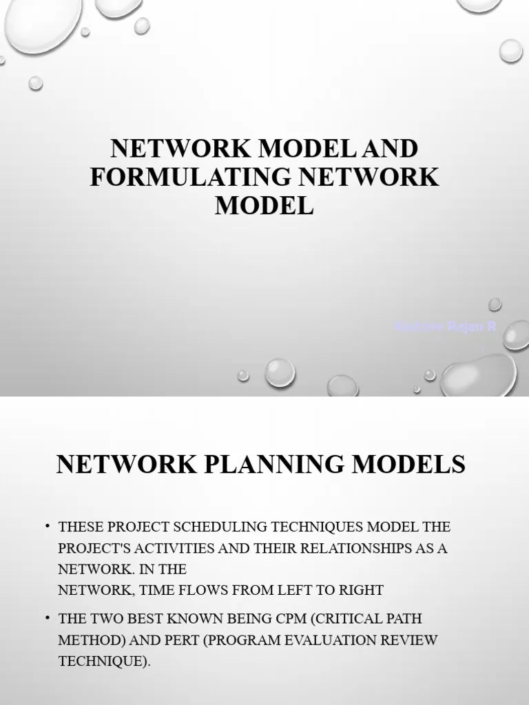 Network Models And Formulating Network Models | PDF | Information ...