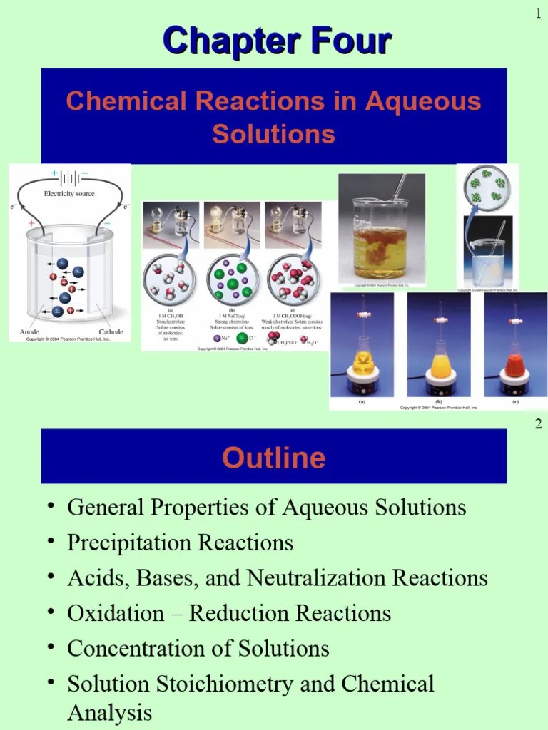 4 Ch-CHEM 100 Chem. Reactions In Aqueous Solutions | PDF | Electrolyte ...
