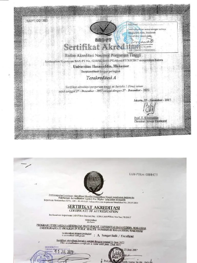 Akreditasi Universitas & Program Studi | PDF