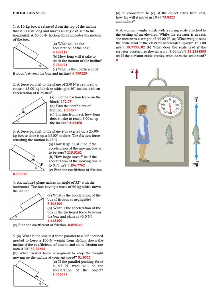 Problem-Sets | PDF | Friction | Force