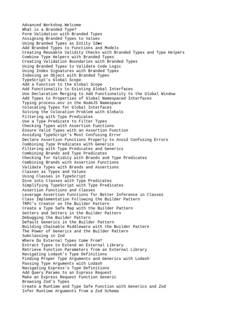 Advanced TypeScript Patterns | PDF