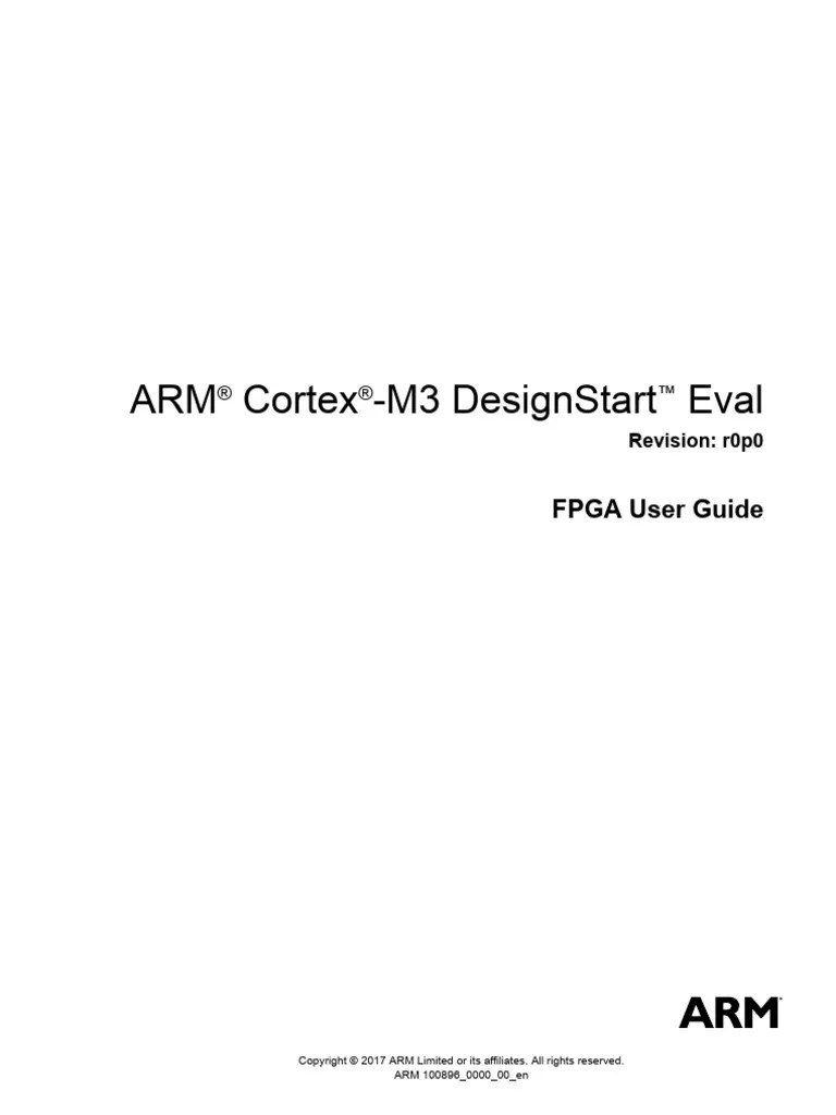 ARM Cortex M3 Designstart Eval Fpga User Guide | PDF | Field ...