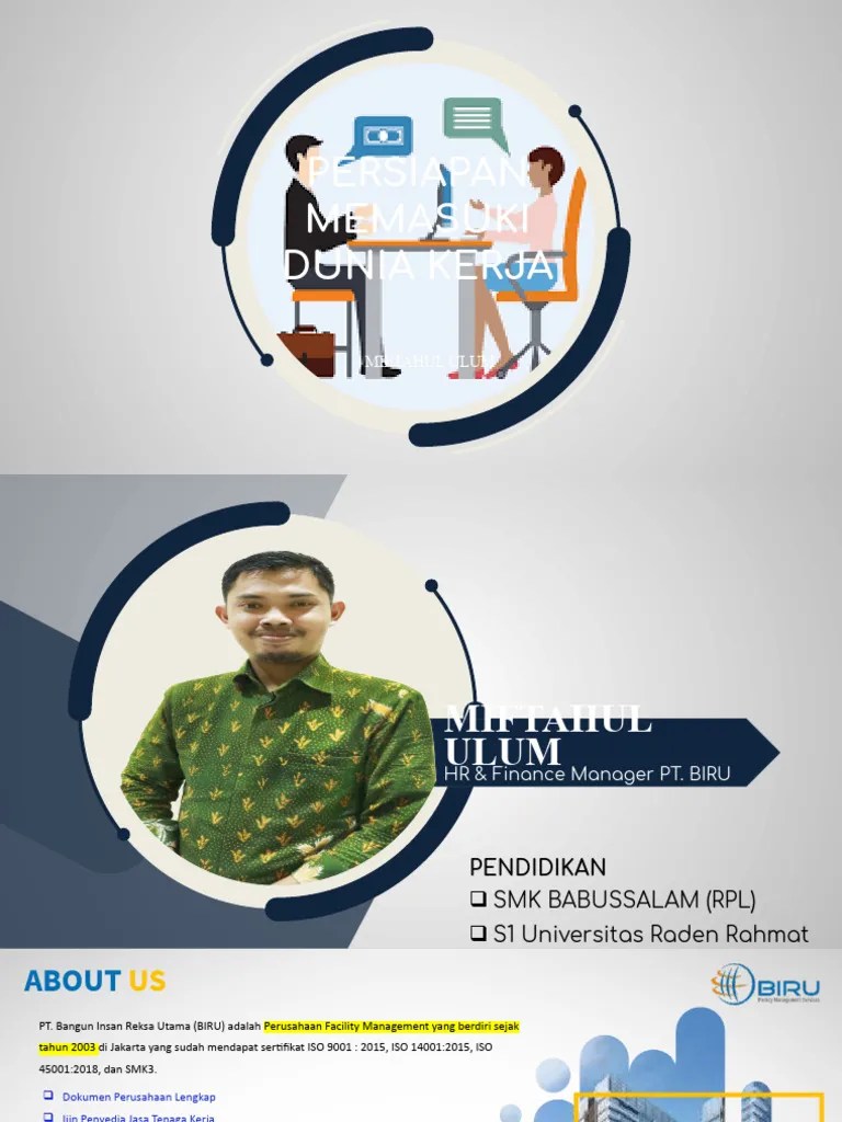 Persiapan Menuju Dunia Kerja Pdf