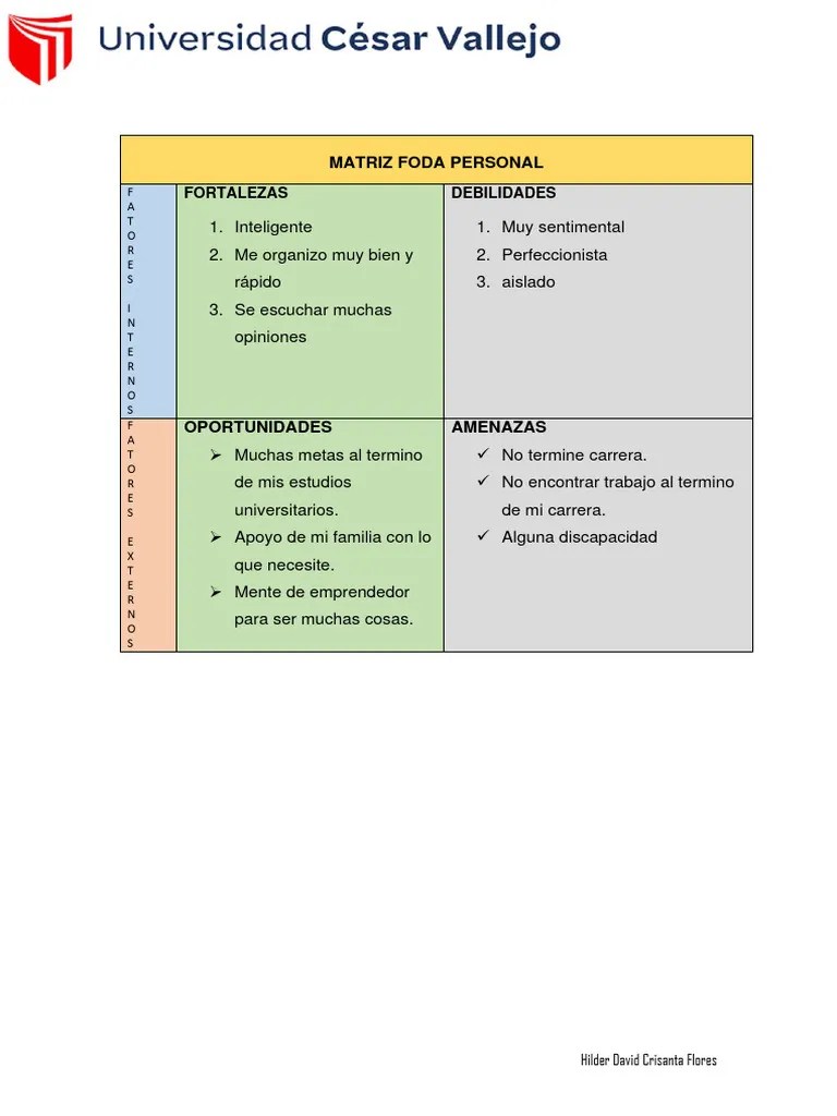 MATRIZ FODA PERSONAL Tuto | PDF