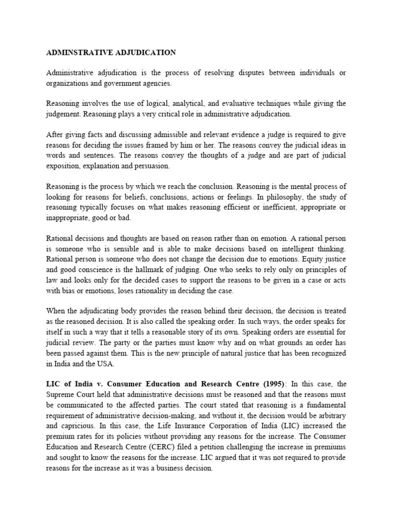 Administrative Adjudication | PDF