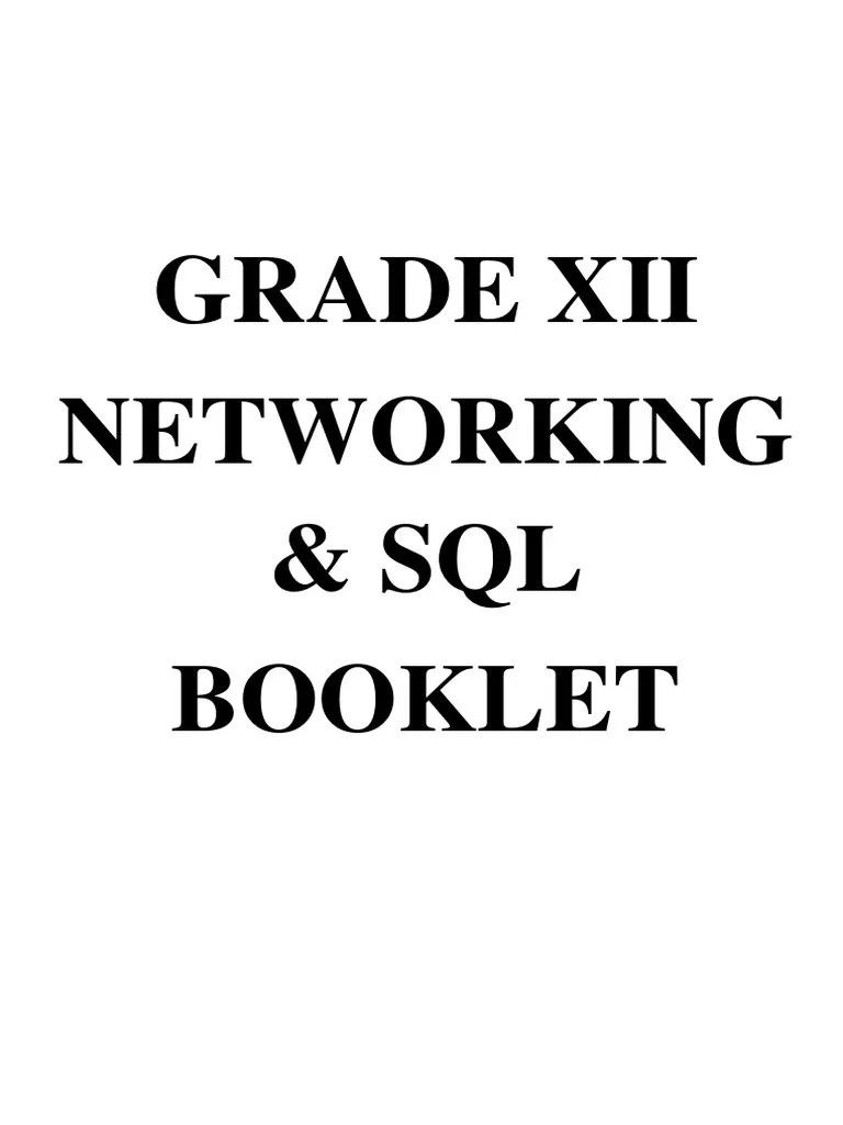 Computer Networks Booklet | PDF
