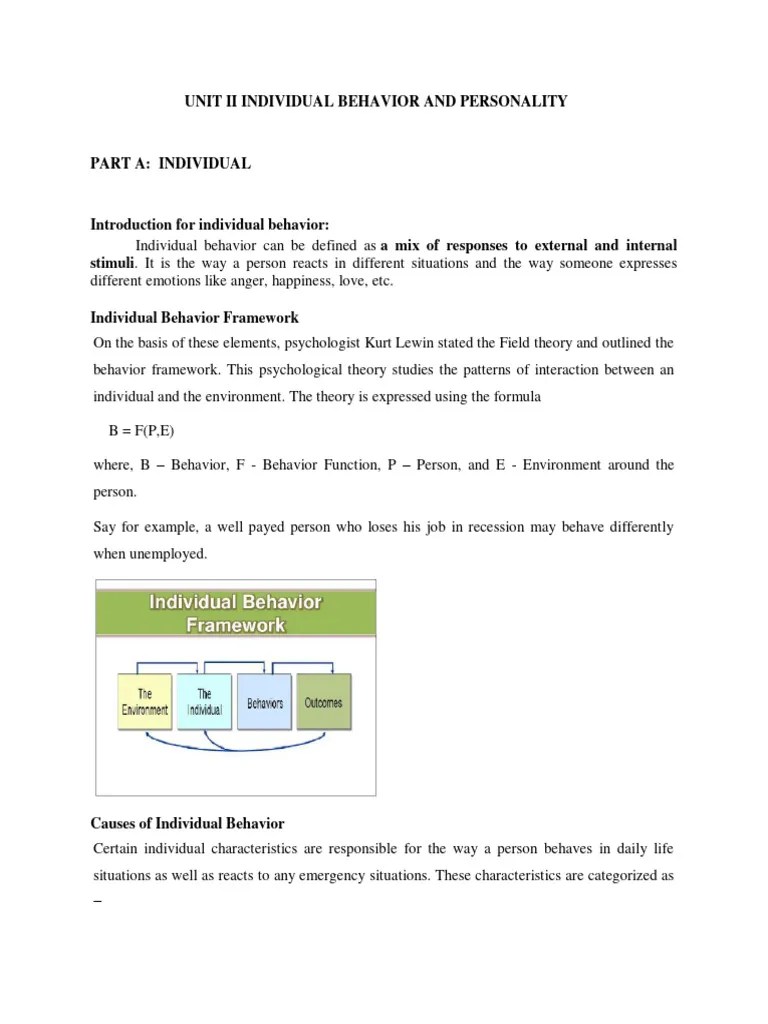 Organization Behaviour Unit 2 | PDF | Job Satisfaction | Attitude ...