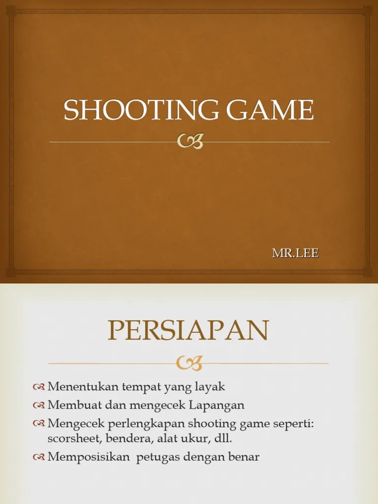 Aturan & Materi Shooting Game | PDF