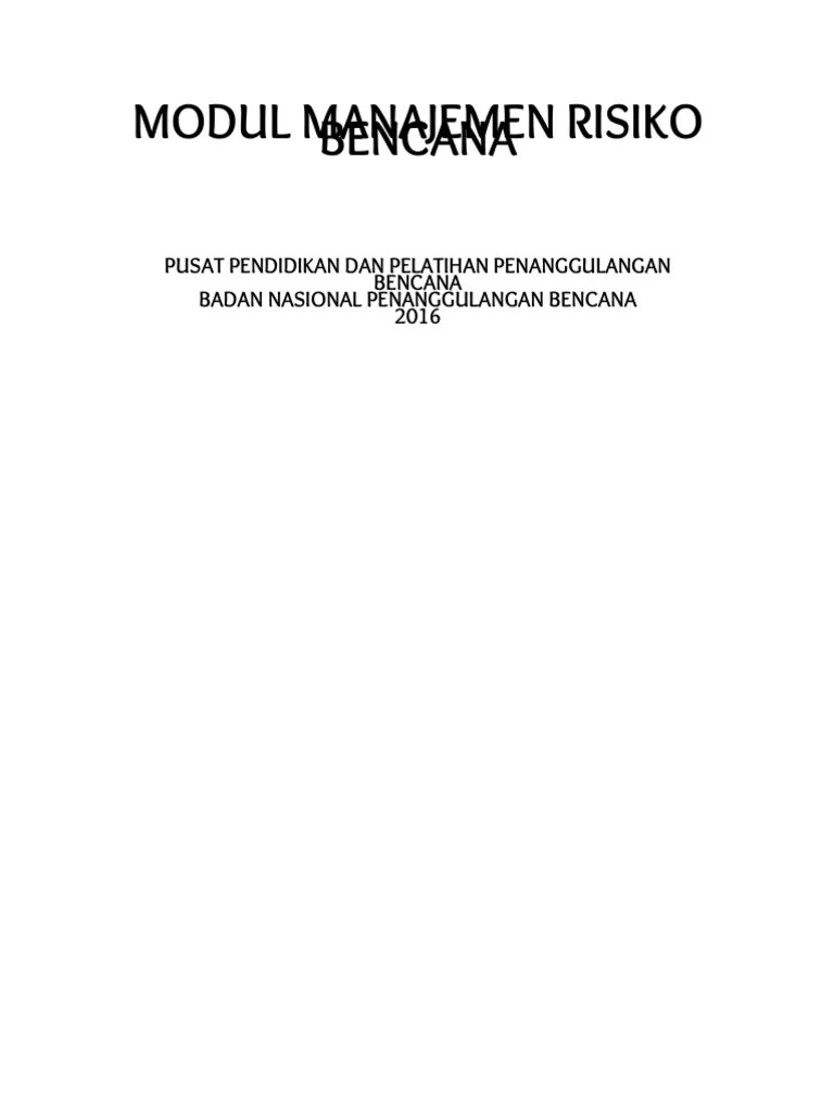 Modul 2 Manajemen Risiko Bencana | PDF