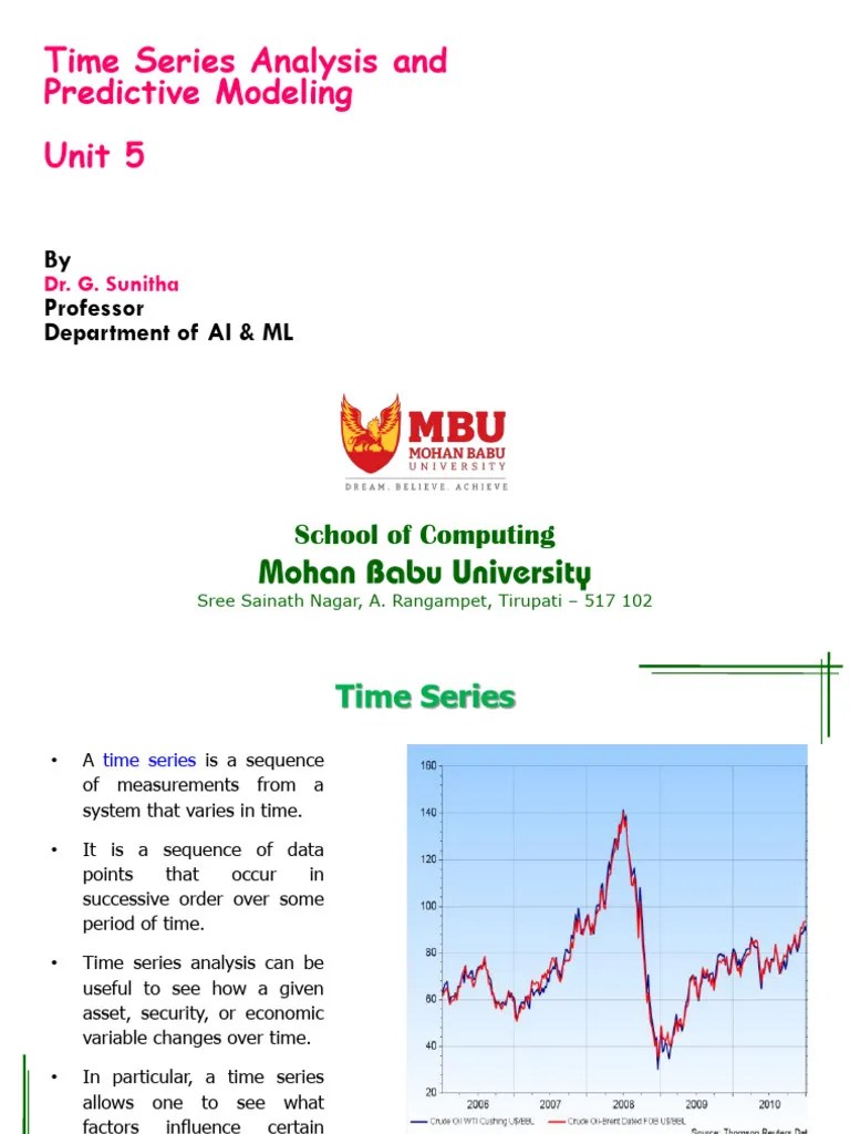 Unit 5 - Time Series Analysis And Predictive Modeling | PDF | Moving Average | Time Series