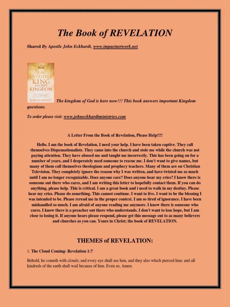 The Book Of Revelation | PDF | Last Judgment | Book Of Revelation
