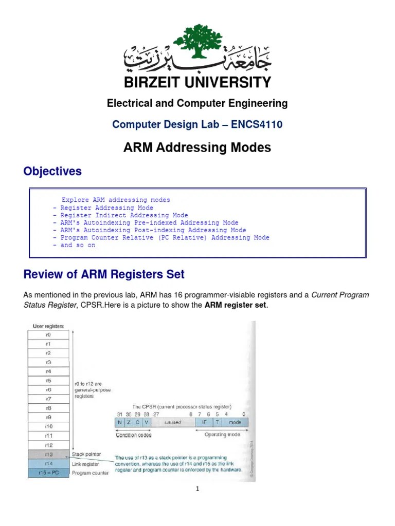 ARM Addressing Modes | PDF | Pointer (Computer Programming) | Computer ...