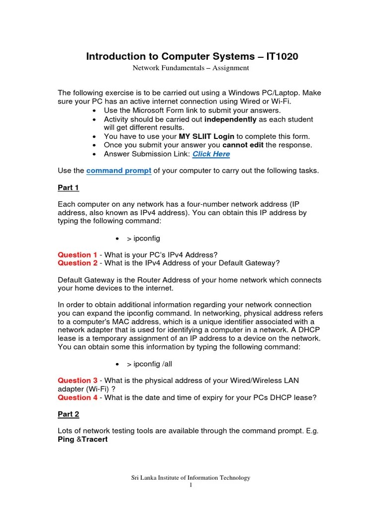ICS Assignment Part 2 | PDF