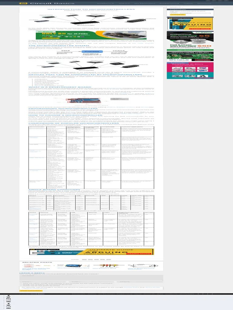 Introduction To Microcontrollers - Circuit Basics | PDF ...