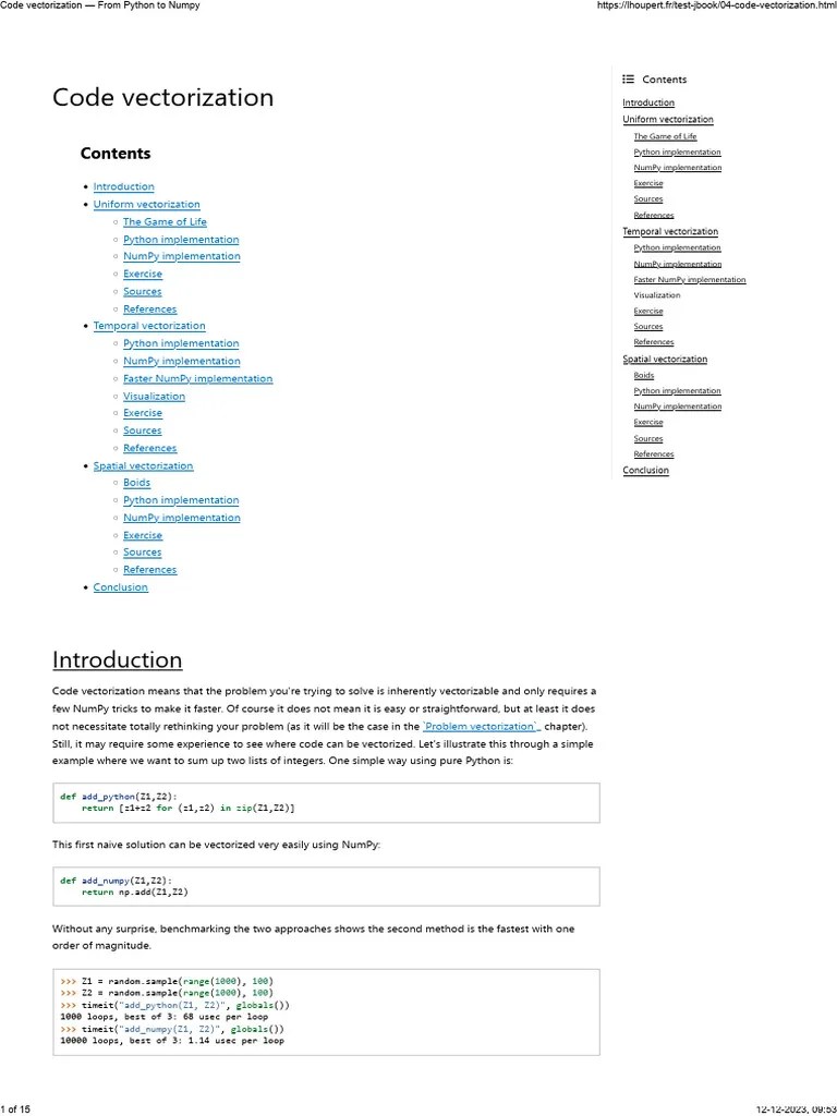 Code Vectorization - From Python To Numpy | PDF | Applied Mathematics ...