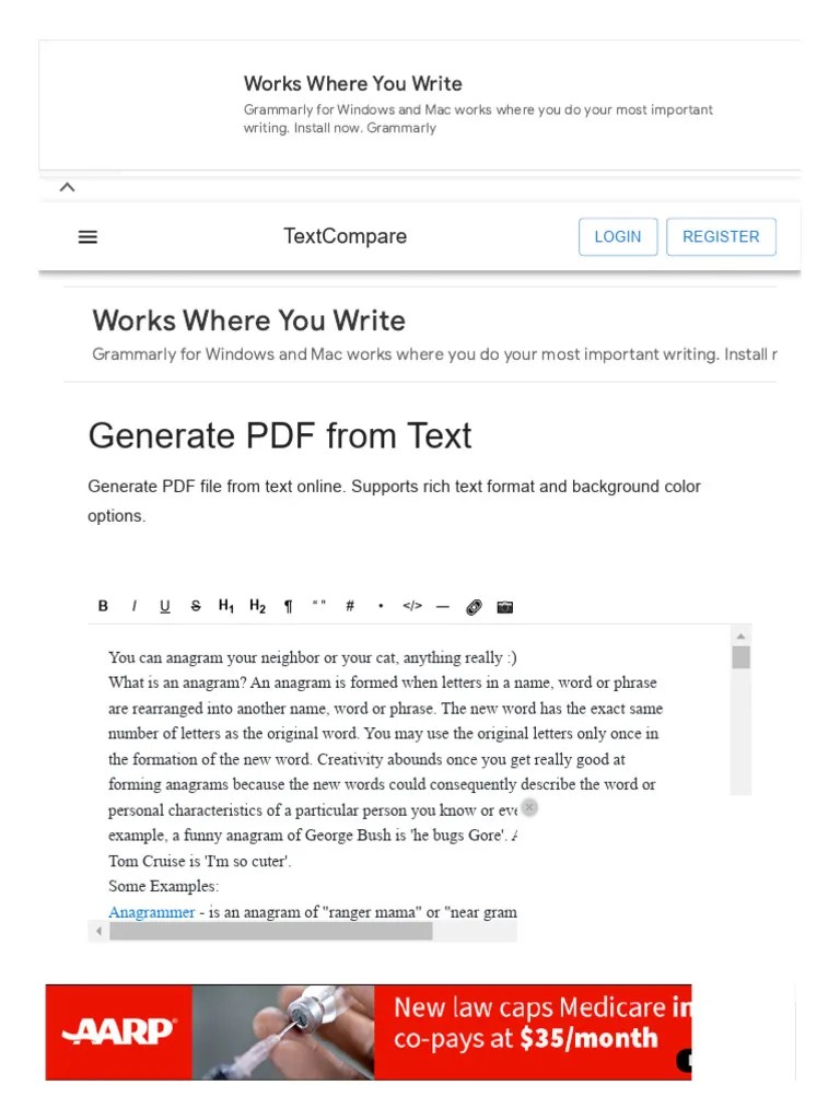 Generate PDF From Text | PDF | Comma Separated Values | Computing