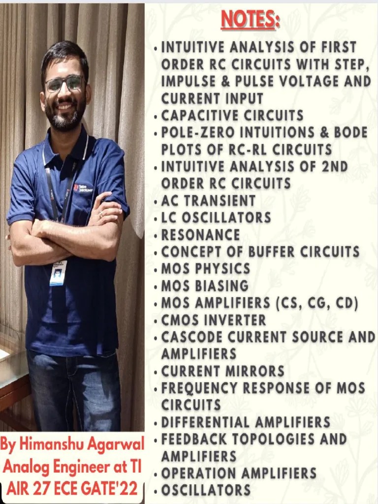 Analog VLSI Placements Complete Series Notes | PDF