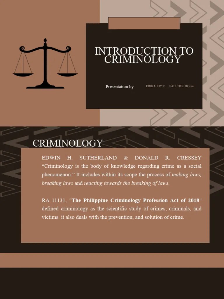 Intro And Theories | PDF | Criminology | Crimes
