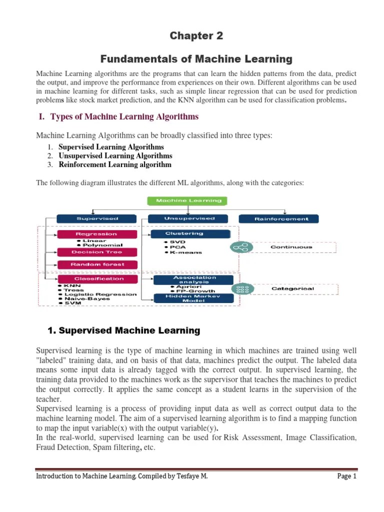 Chapter-2-Fundamentals Of Machine Learning | Download Free PDF ...