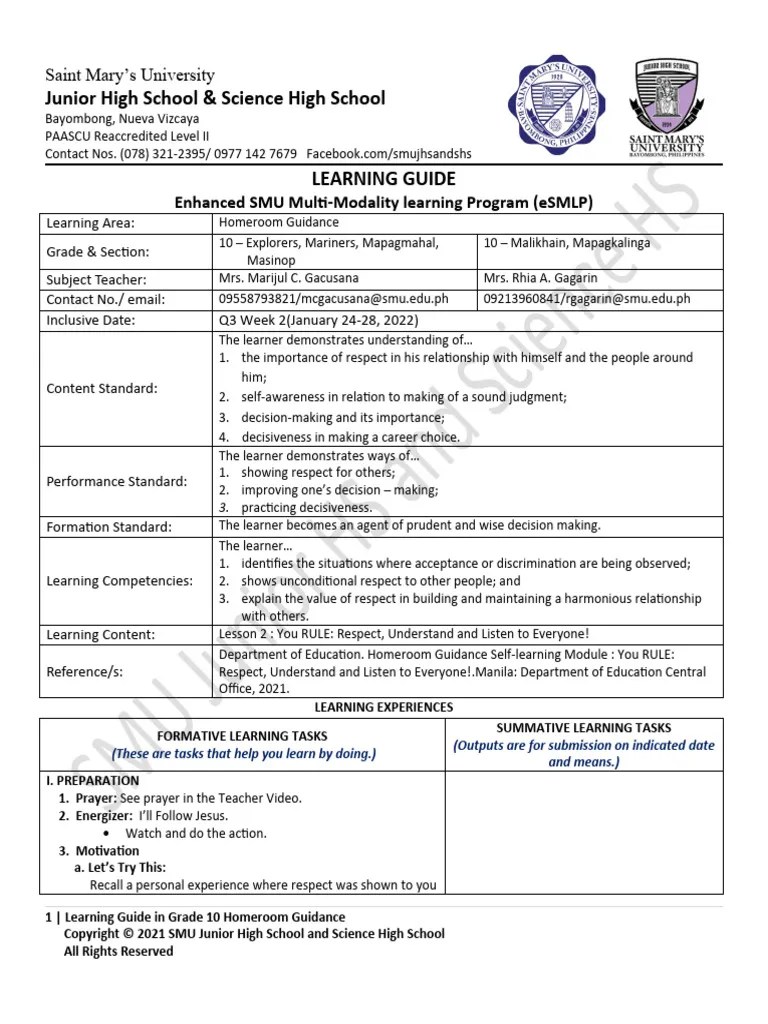 HG 10 Week 2 | PDF | Learning | Thought