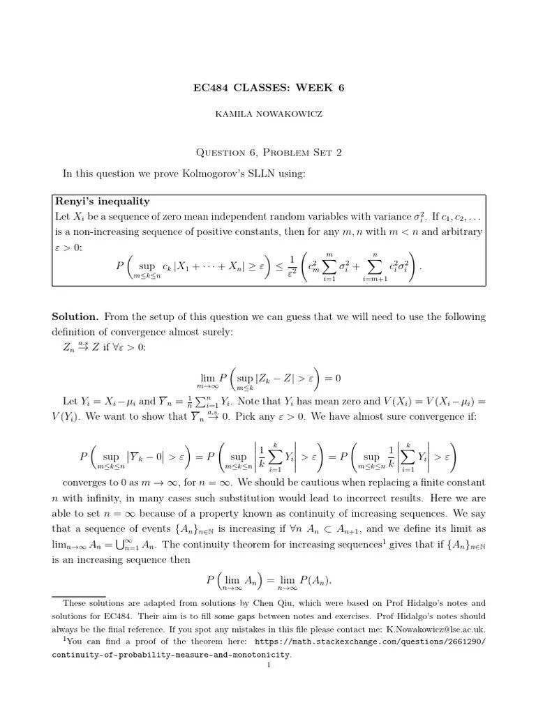 Econometric Analysis MT Official Problem Set Solution 5 | PDF | Measure ...
