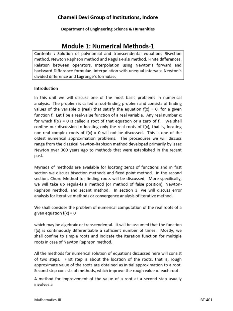 Mathematics-III Module-I - 1677825128-1 | PDF | Mathematical Concepts | Analysis
