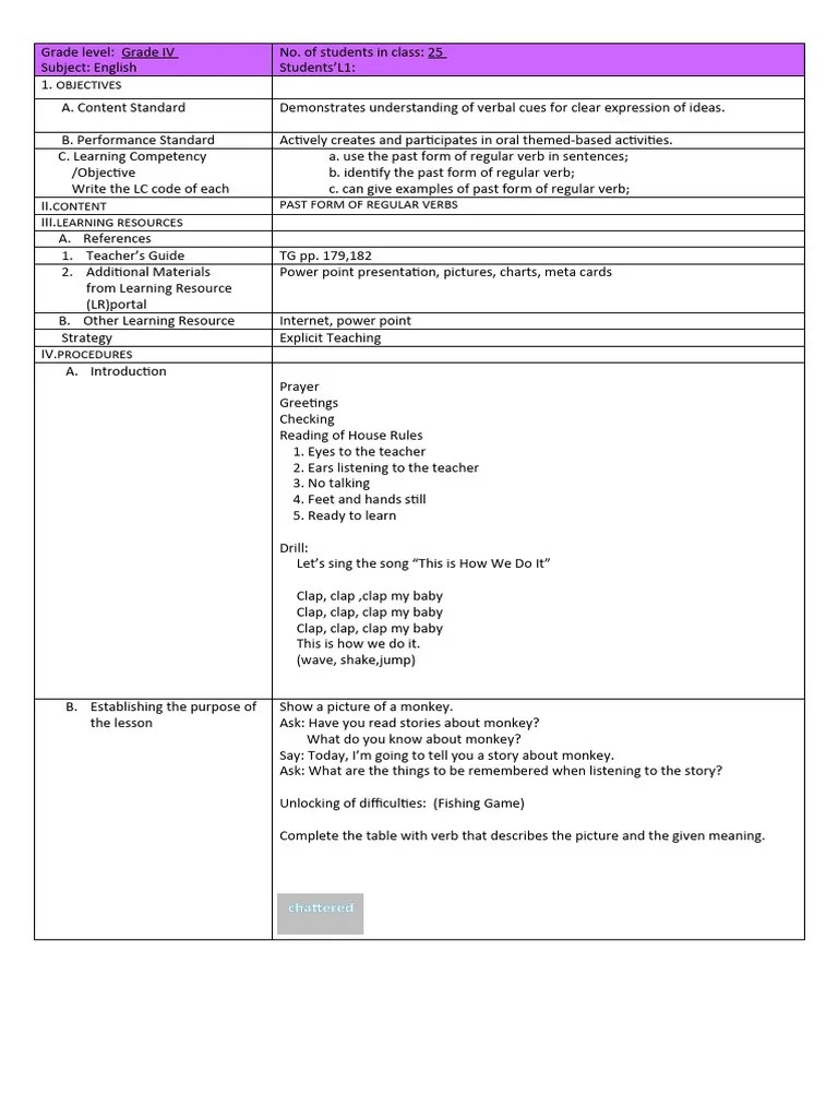Lesson Plan | PDF | Learning | Linguistics