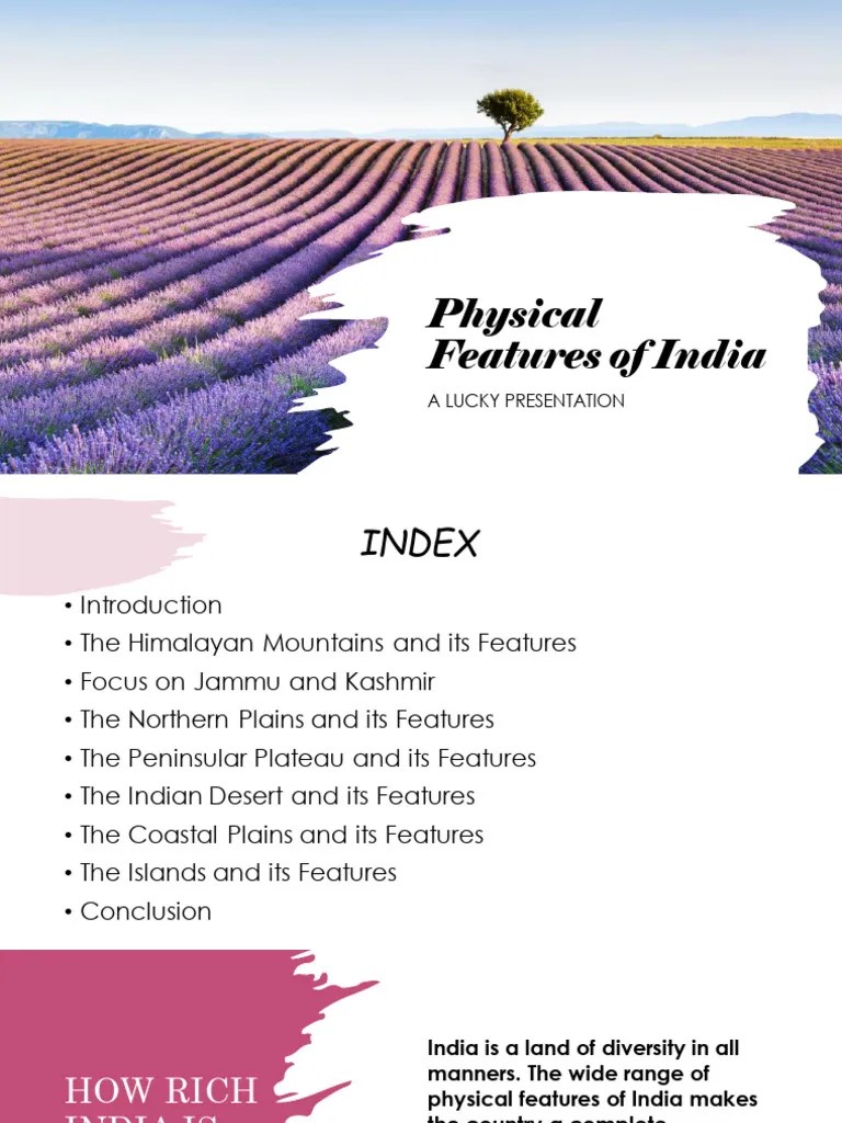 Physical Features Of India | Download Free PDF | Himalayas | Earth Sciences