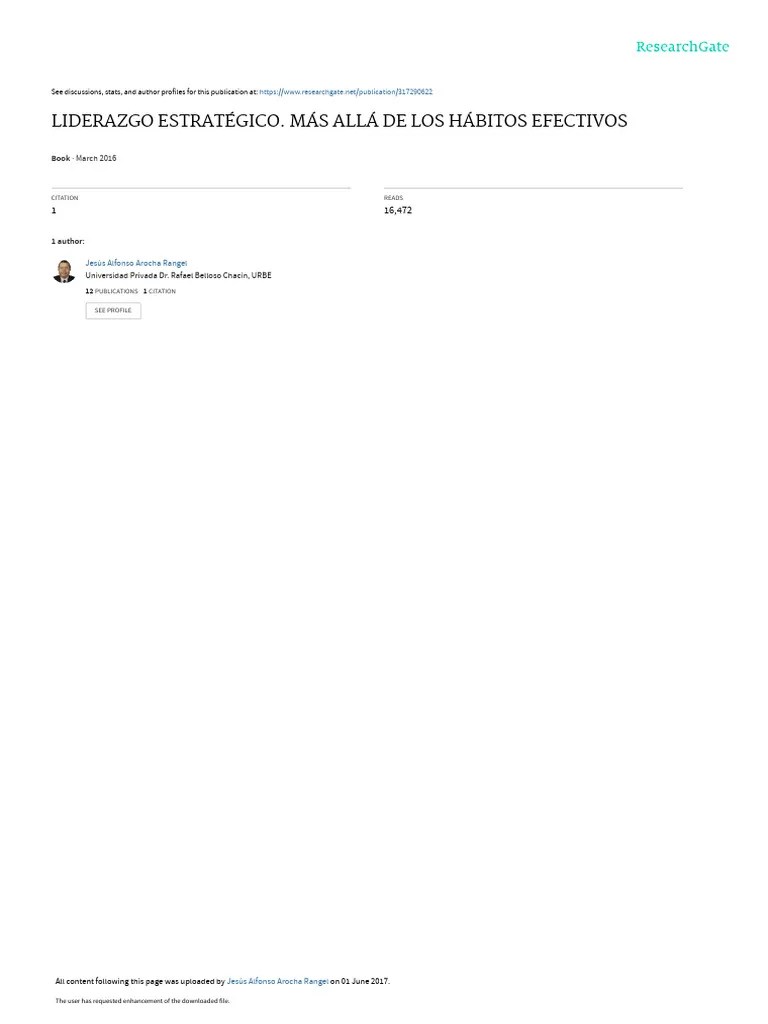 Liderazgo Estrategico Definitivo | PDF | Liderazgo | Esencia