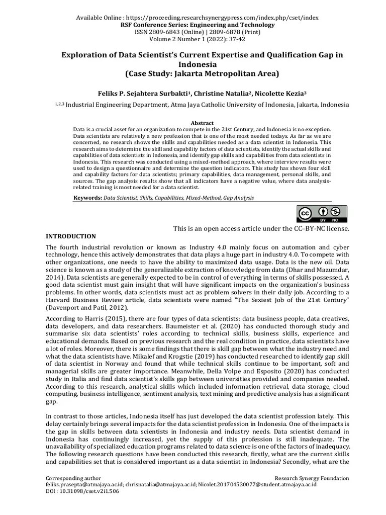 9 Surbakti Et Al (2022) Exploration Of Data Scientist's Current ...