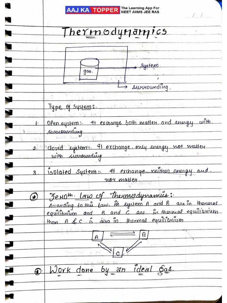 Thermodynamics Notes English | PDF