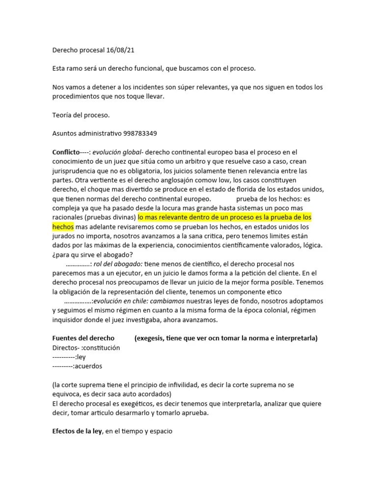Derecho Procesal Tipeo | PDF | Ley Procesal | Jurisdicción