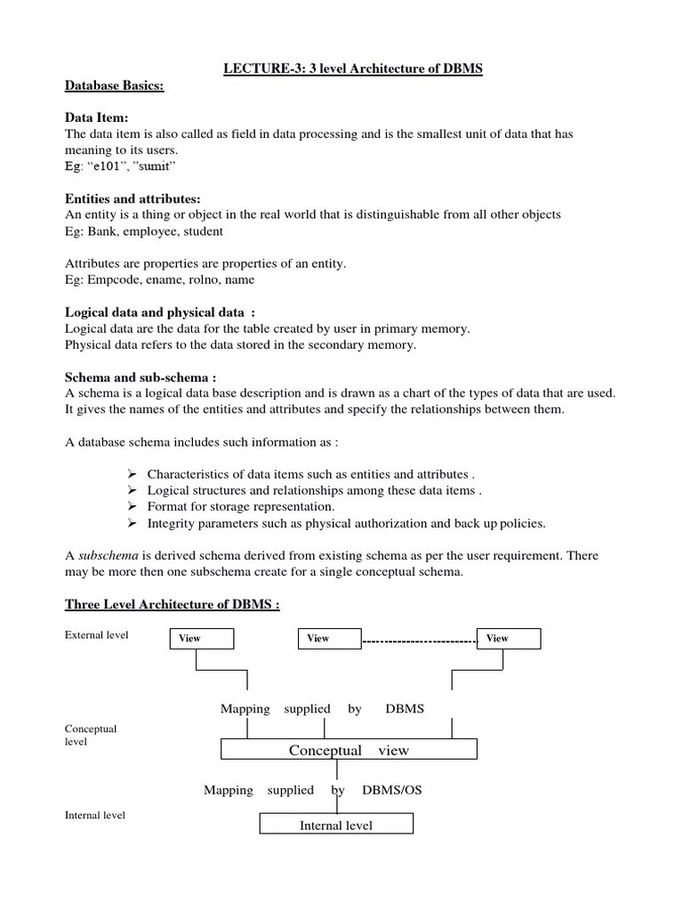DBMSNotes | PDF | Databases | Conceptual Model