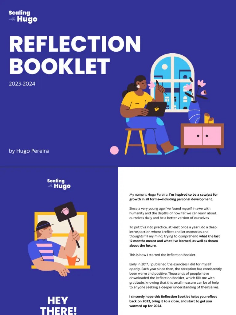 Reflection Booklet 2023 2024 | PDF | Habits | Business Model