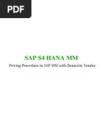SAP S4 HANA MM - Pricing Procedure | PDF | Pricing | Database Schema
